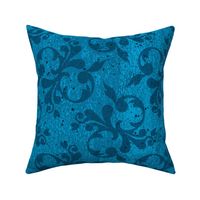 Blue Vintage Grunge Damask