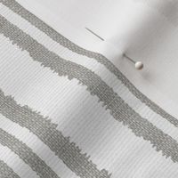 Thick Vertical Stripes White on Linen Grey