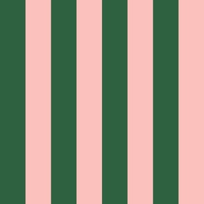 Broad Green and Pink Stripes - 4"