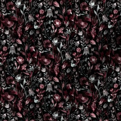 Crimson Velvet Night Blooms - tiny  