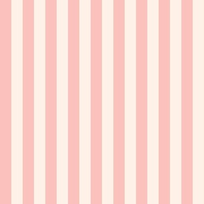 Pink Grapefruit Stripes - Medium - 1"