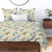 Modern, Vibrant, Macaw Flight Parrot Pattern by martibetz