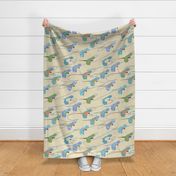 Modern, Vibrant, Macaw Flight Parrot Pattern by martibetz