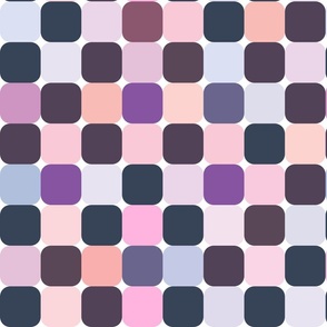 Muted Purple and Grey Grid on White Medium Scale 