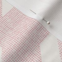 houndstooth_weave - all white_ true pink 02 - hand drawn textured geometric plaid