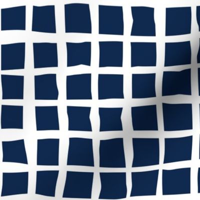 waffle checker-navy