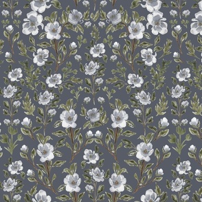 Large - Isabelle Climbing Florals - Navy