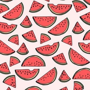 Watermelon Slices on Light pink