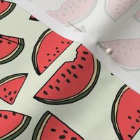 Watermelon Slices on Pale Green