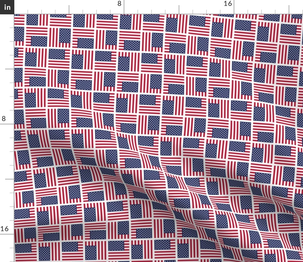 Small bandana American flag quilt