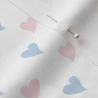 Bigger Sweet Spring Dainty Blue and Pink Baby Hearts