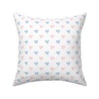 Bigger Sweet Spring Dainty Blue and Pink Baby Hearts