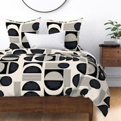 Mid Century modern monochrome L wallpaper Jumbo