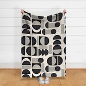 Mid Century modern monochrome L wallpaper Jumbo