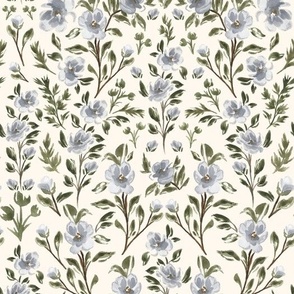 Medium - Isabelle Climbing Florals - Light Cream