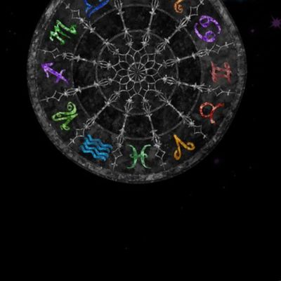 Cosmic Zodiac Wheel
