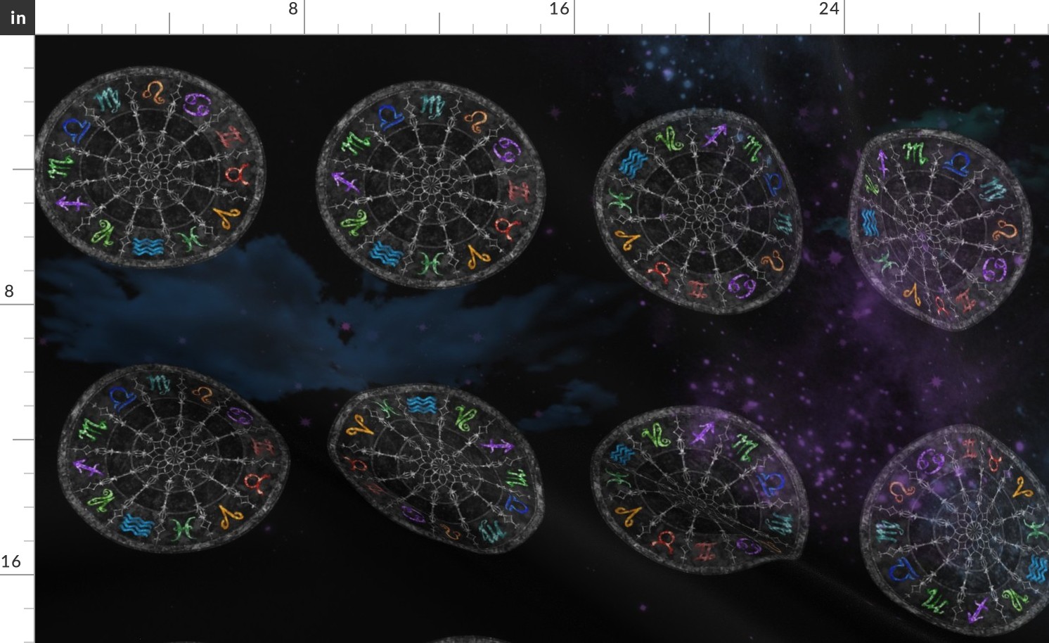 Cosmic Zodiac Wheel