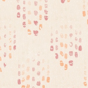 Soft Spotted Ovals in Pantone Peach Fuzz - Large