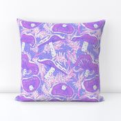 Mushroom Purple inspired by William Morris Style