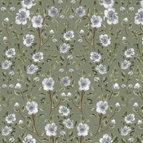 Small - Isabelle Climbing Florals - Sage Green