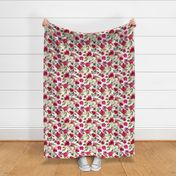 Large / Summer Floral Pop in Red, Magenta and Lavender