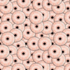 Small 6” repeat handdrawn layered sea urchins pink hues  ocean core