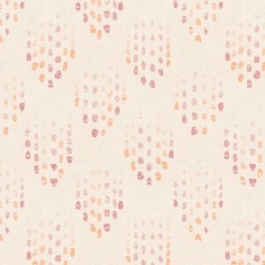 Soft Spotted Ovals in Pantone Peach Fuzz - Small