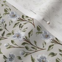 Small - Isabelle Climbing Florals - Light Grey