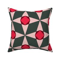 Quilted Geomery, red