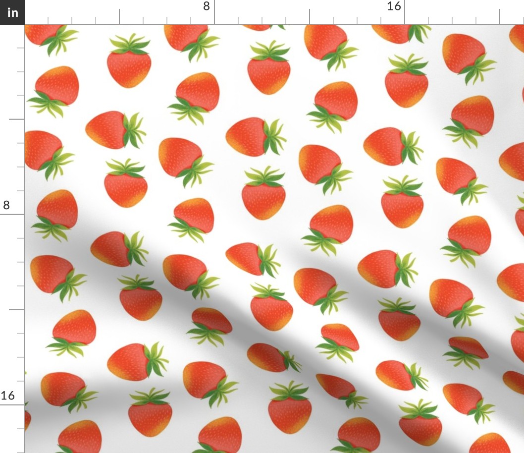 Bright Strawberries- white