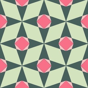 Quilted Geometry, green