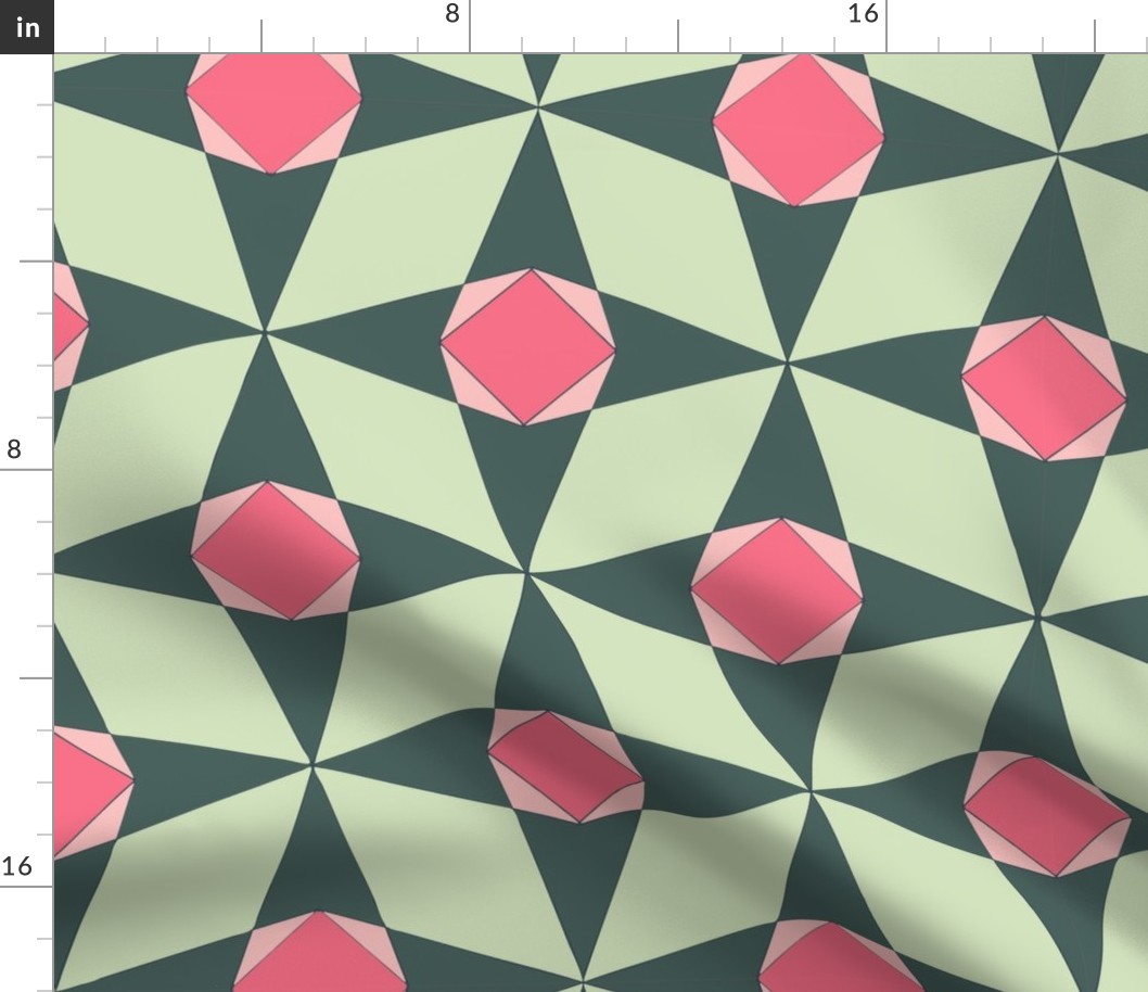 Quilted Geometry, green