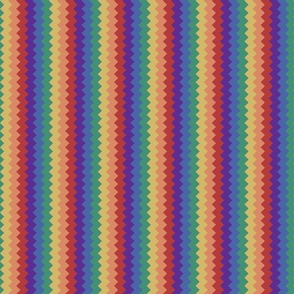 Rainbow chevron vertical stripes