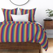 Rainbow pixelated vertical stripes