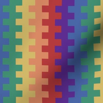 Rainbow pixelated vertical stripes