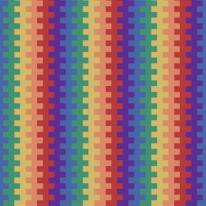 Rainbow pixelated vertical stripes