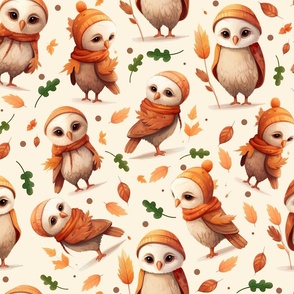 Baby Owl Character Print