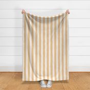 Wide stripes in pastel yellow and off-white, for living room, nurseries, bedding