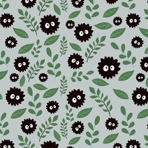 soot sprites with plants green 