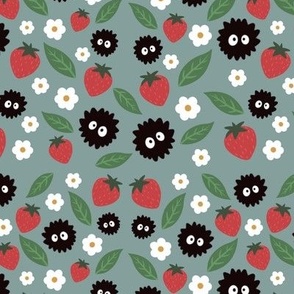 soot sprites with strawberries green 