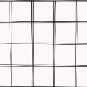  Hand drawn Black and white grid |2 inch black grid lines on off white