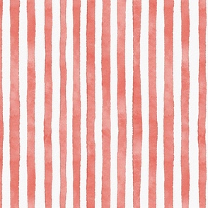 Watercolor Red Pinstripes