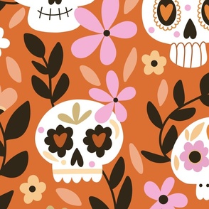 Dia de Muertos, halloween, skulls, folk, day of the dead (Large scale)