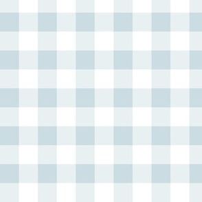 3/4" Gingham Check Blender - Ice Blue and White - Small Scale - Classic Geometric Design for Easter, Spring, and Farmhouse Styles