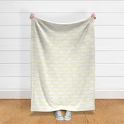 Watercolor, Hand Painted  Yellow Gingham Banner on White, Kid's  Party, L