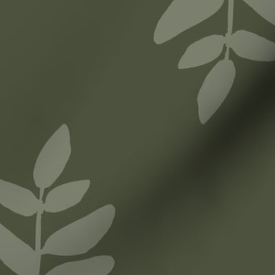 Dark Green Leaves Minimalist Timeless pattern