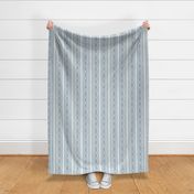 Lace and Dots Stripes - Light Blue