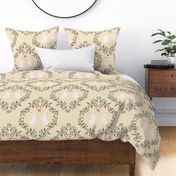 Spring Bunnie Damask Apricot Large