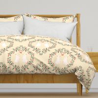 Spring Bunnie Damask Apricot Large