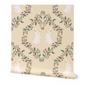 Spring Bunnie Damask Apricot Large